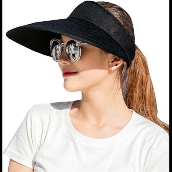 Sun Visor Hats Women Large Brim Summer UV Protection Beach Cap main image 7